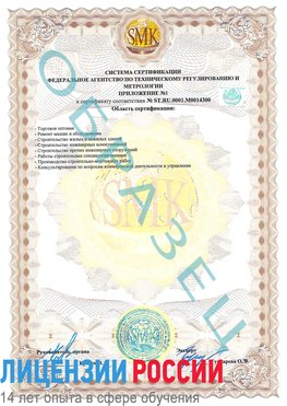 Образец сертификата соответствия (приложение) Демидово Сертификат OHSAS 18001
